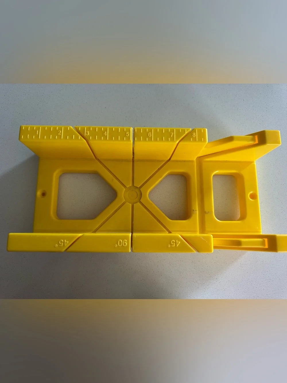 Anvil Yellow Plastic Miter Box with 45° and 90° Guides